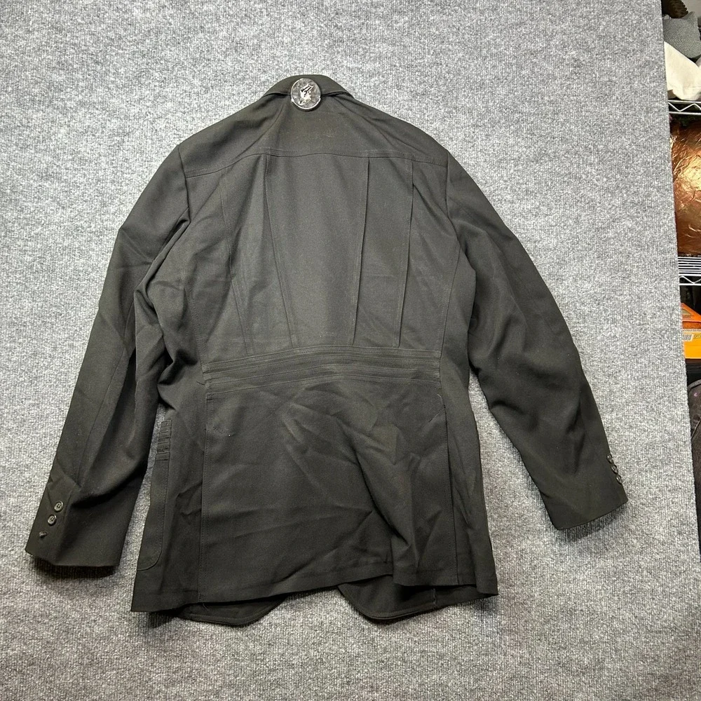 Vintage Men's Blazer Black Notch Lapel Two-Button Classic Norfolk‎ Jacket